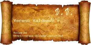 Veress Valdemár névjegykártya